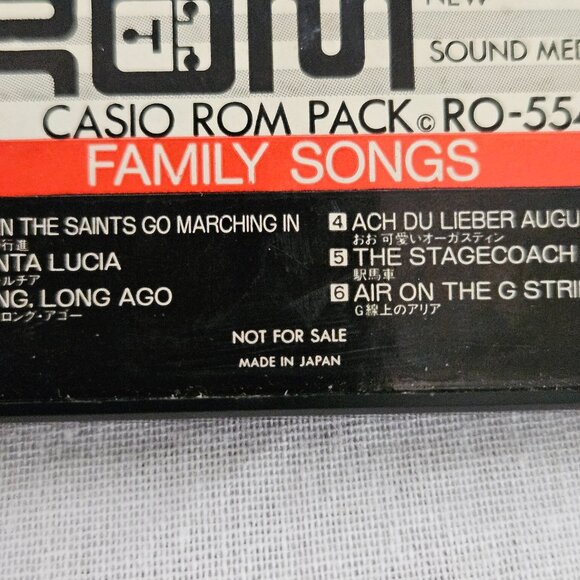 Casio ROM Pack RO-554 Family Songs – Vintage Keyboard Cartridge – Made in Japan - Picture 8 of 9